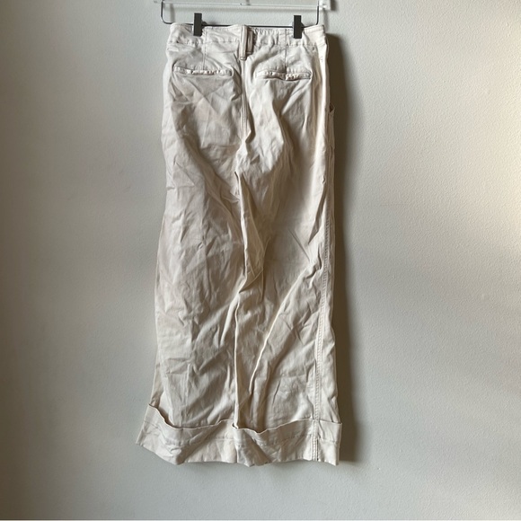 Anthropologie Pilcro 26 Slouchy Full-Length Paint Splatter Chino Pants Creme - Picture 8 of 10